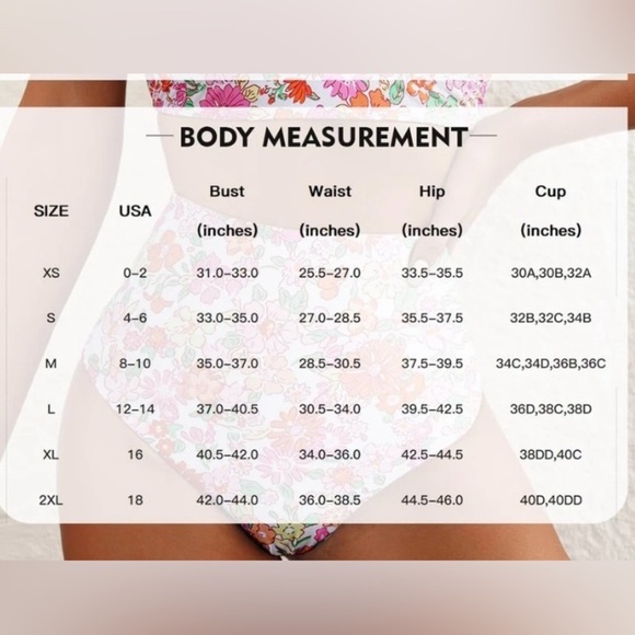 Daisy Two Piece Reversible Bikini Set NWT Size XL - Picture 5 of 5